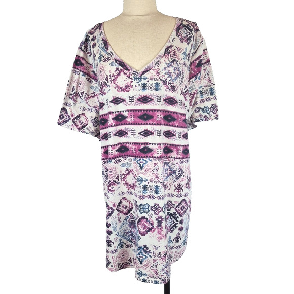 Lularoe Iris Tunic Shirt Womens XL Purple Fall Relaxed Sleeve Rounded Neck - Picture 1 of 13